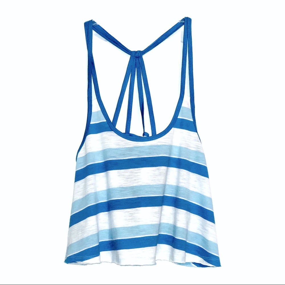 🎉 NWT - Hollister Top Back Design, Blue & White